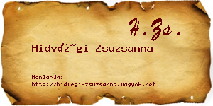 Hidvégi Zsuzsanna névjegykártya