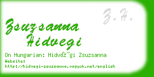 zsuzsanna hidvegi business card